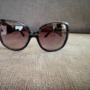 CHANEL Black and White Sunglasses